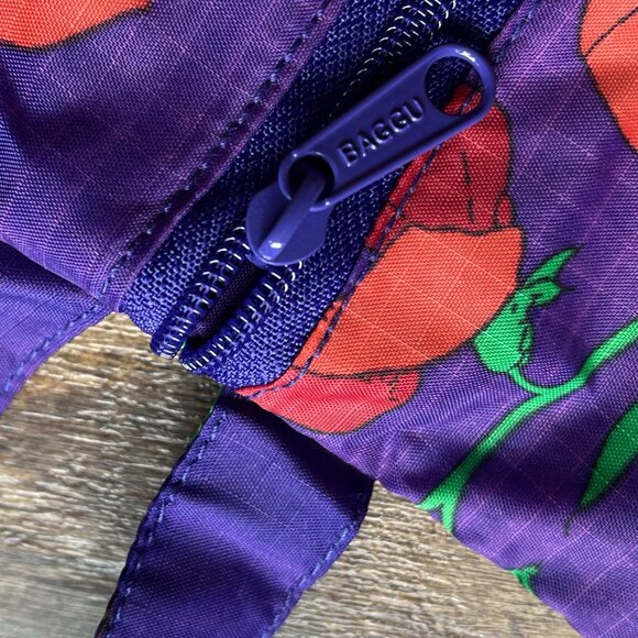 ||*Rare*|| BAGGU | Large 3D Zip | Blue Sweet Pea | San Simeon Collection || EUC - Picture 6 of 14